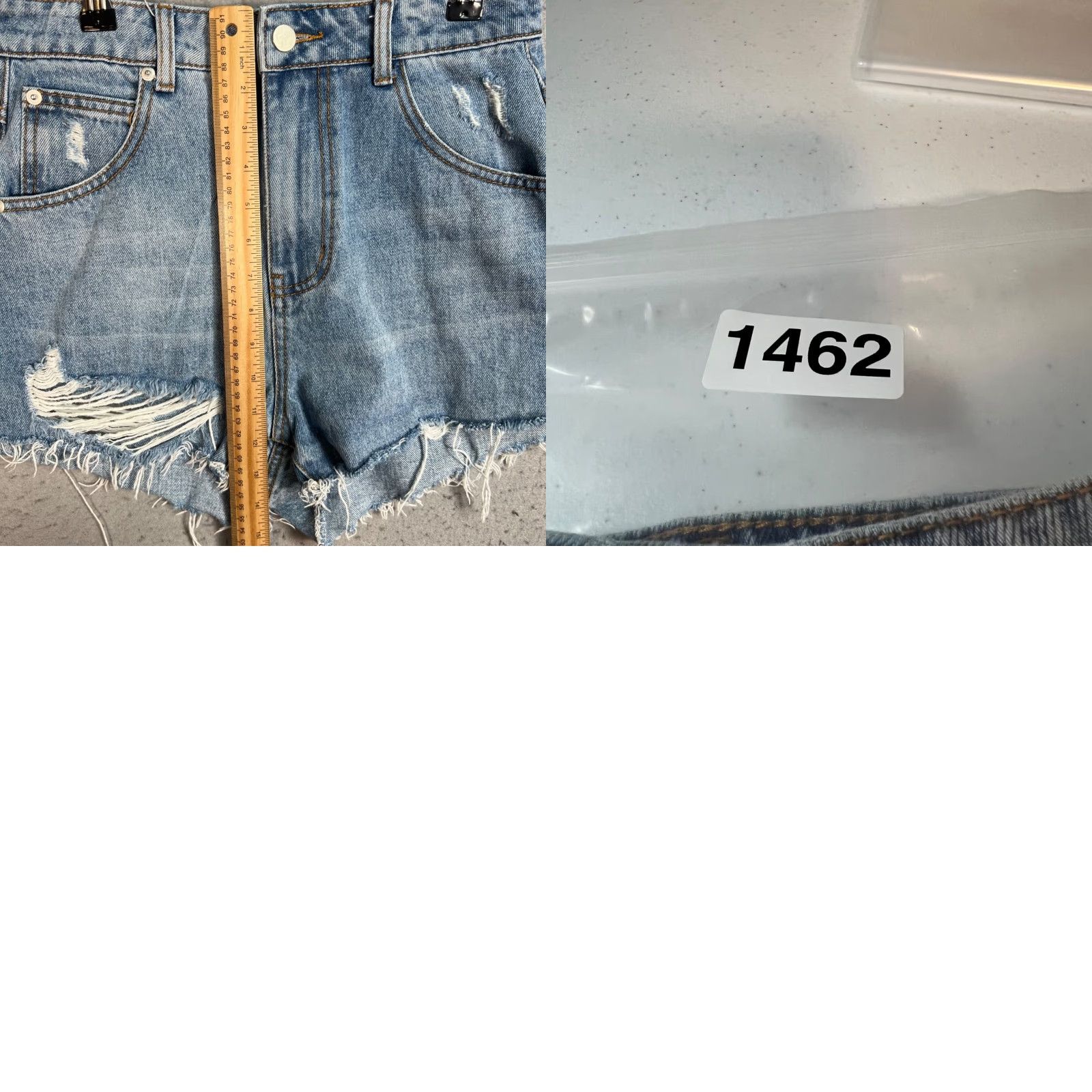 PRINCESS POLLY Princess Polly Womens Denim Shorts 100% Cotton Distressed Blue 2.5in Inseam Flat Front 5-Pocket Design High Rise Size 6 Summer Spring Womens Size 28" / US 6 / IT 42 - 8 Thumbnail