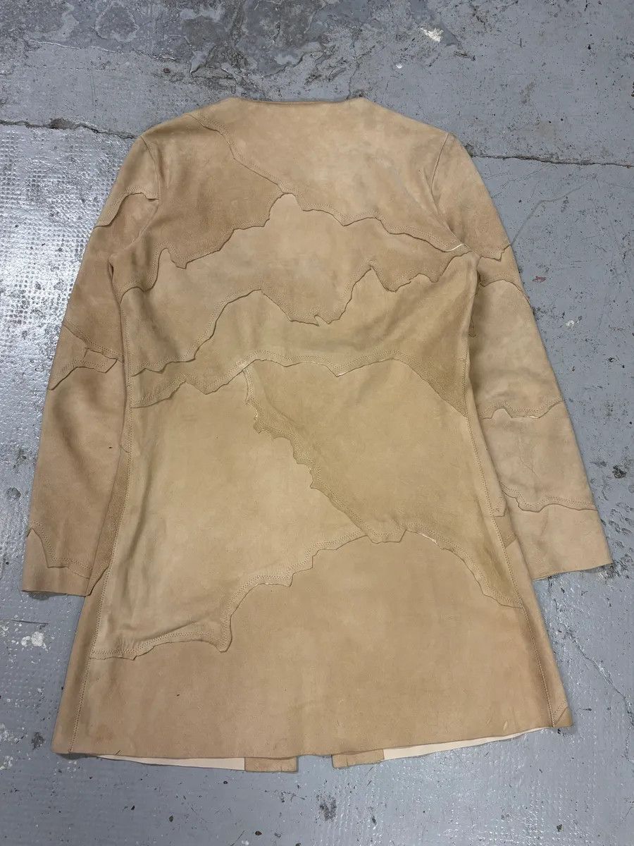 Roberto Cavalli 2000s Roberto Cavalli Patchwork Leaves Beige Leather Jacket Size M / US 6-8 / IT 42-44 - 4 Thumbnail