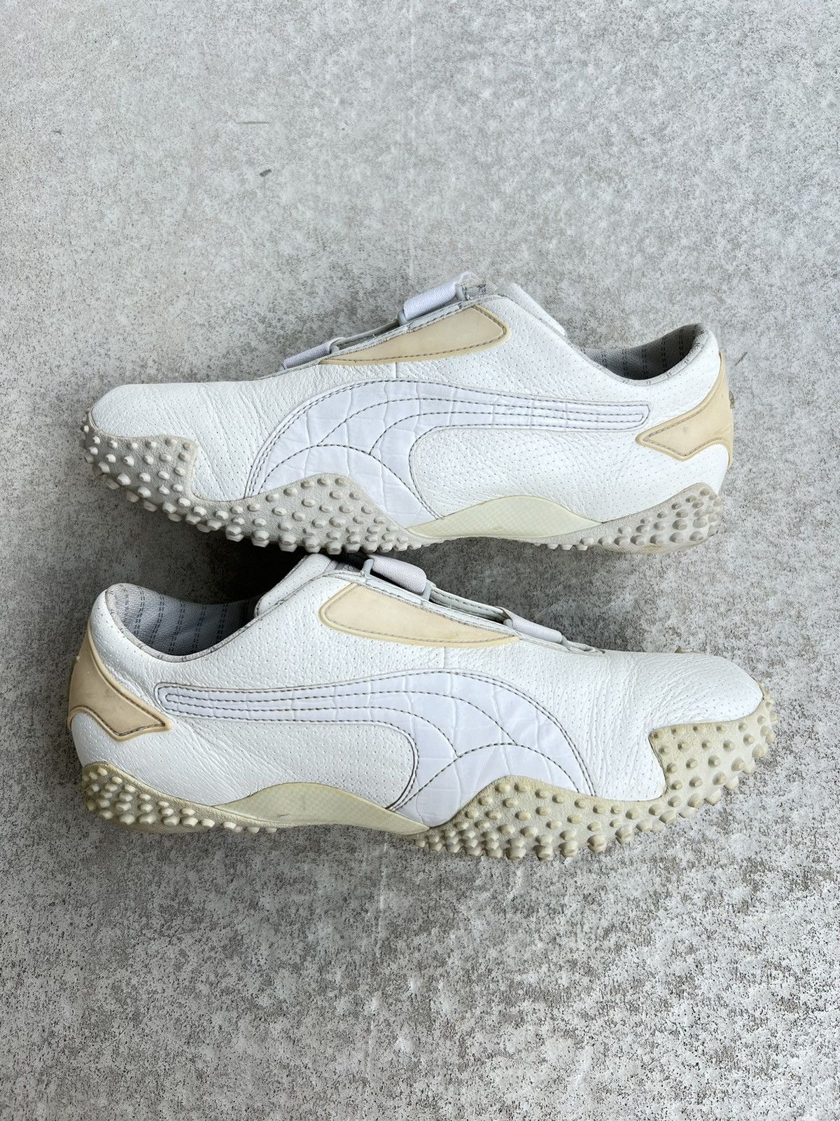 Vintage Puma Mostro Perforated Leather Triple White