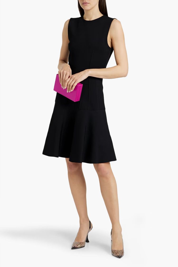 Valentino o1y0326 Mini Dress in Black Size L / US 10 / IT 46 - 2 Thumbnail