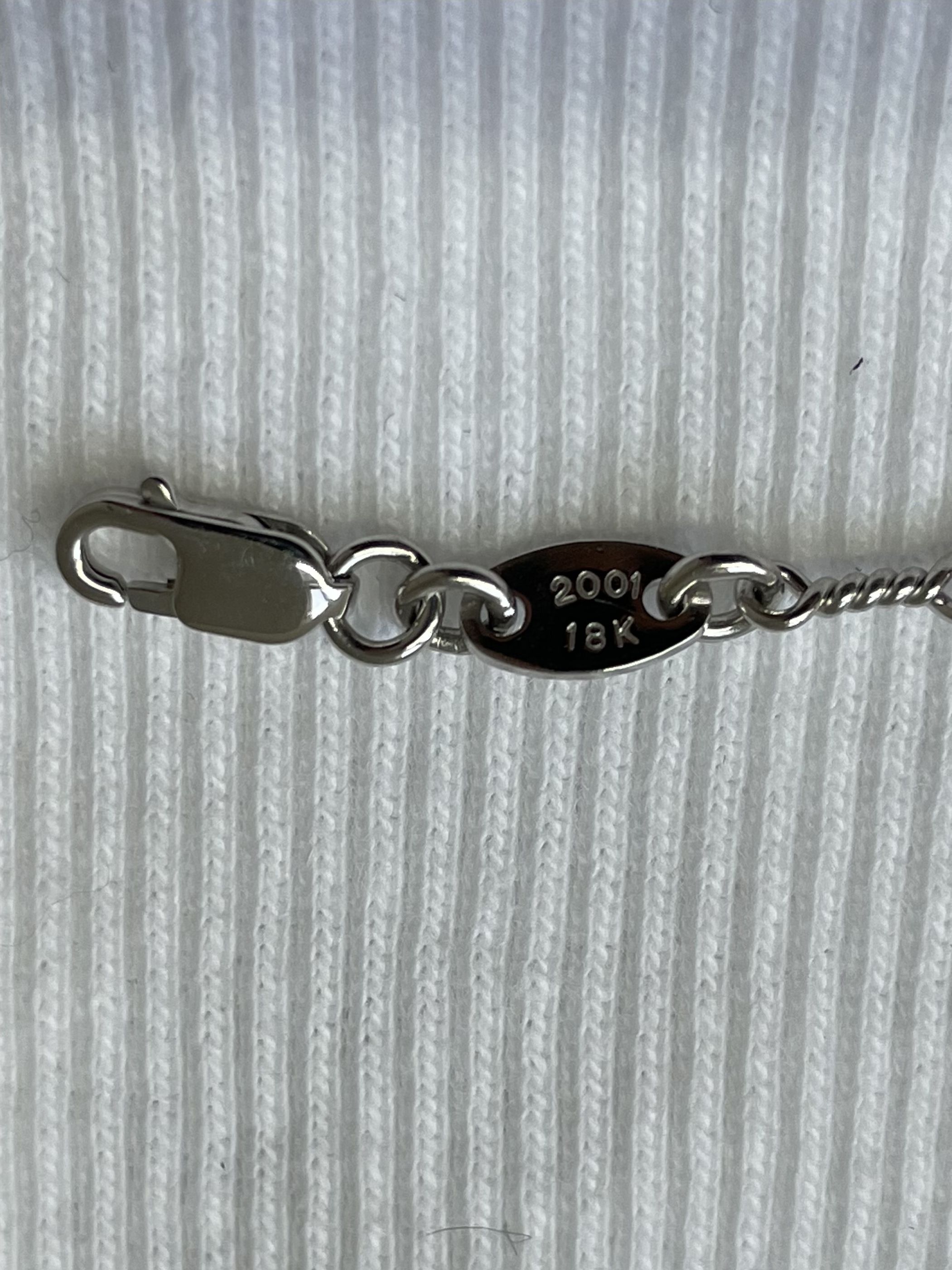 Chrome Hearts Chrome Heart 18K Pink Saph Charm Safty Pin Necklace Size ONE SIZE - 8 Thumbnail