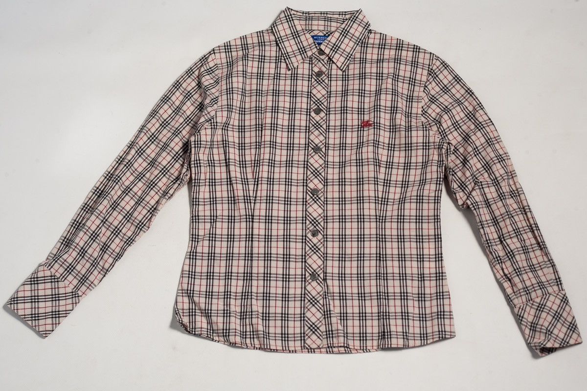 Burberry Blue Label Vintage Nova Check Buttons Shirt