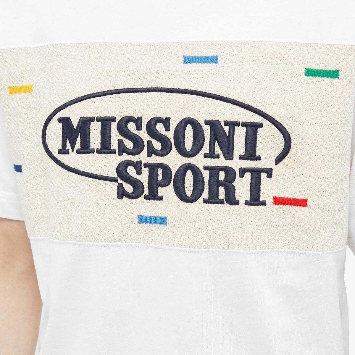 Missoni o1y0225 Logo Crewneck T-Shirt in White Size US S / EU 44-46 / 1 - 2 Thumbnail