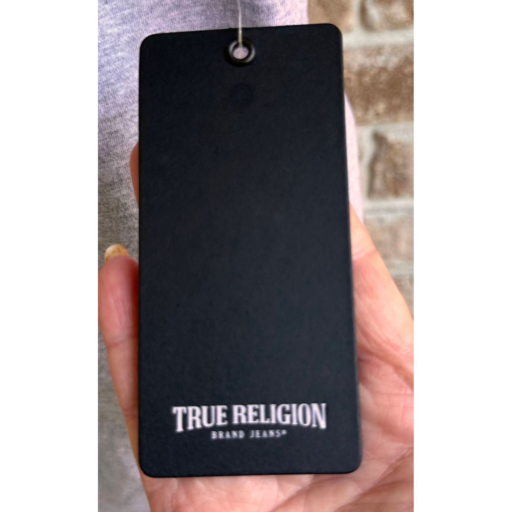 True Religion NWT True Religion Foil Logo Tee Top Large Heather Gray Horse Size L / US 10 / IT 46 - 11 Thumbnail
