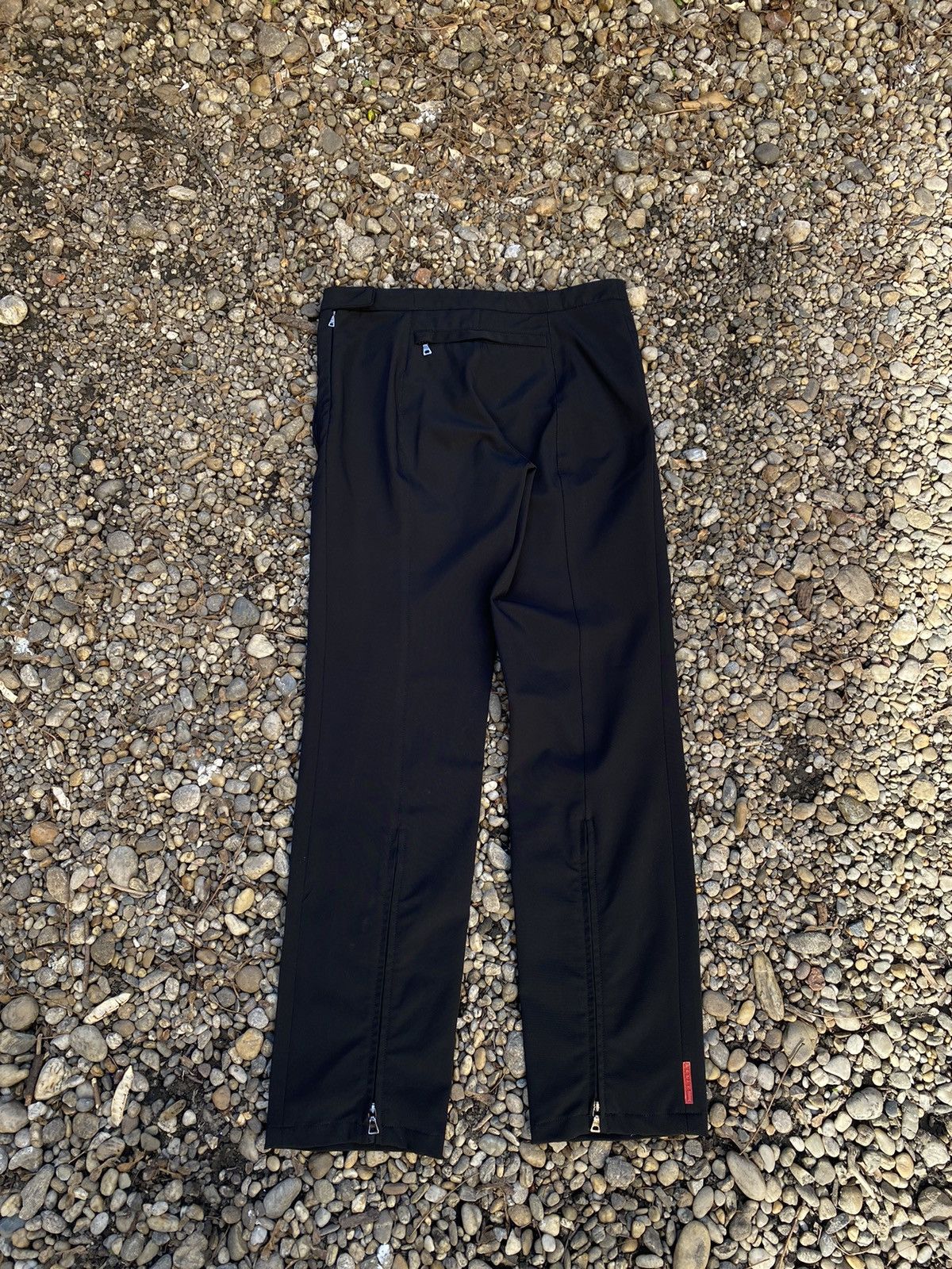 Prada Vintage Prada Back Pocket Nylon Red Tab Flared Pants Size 30" / US 8 / IT 44 - 1 Thumbnail