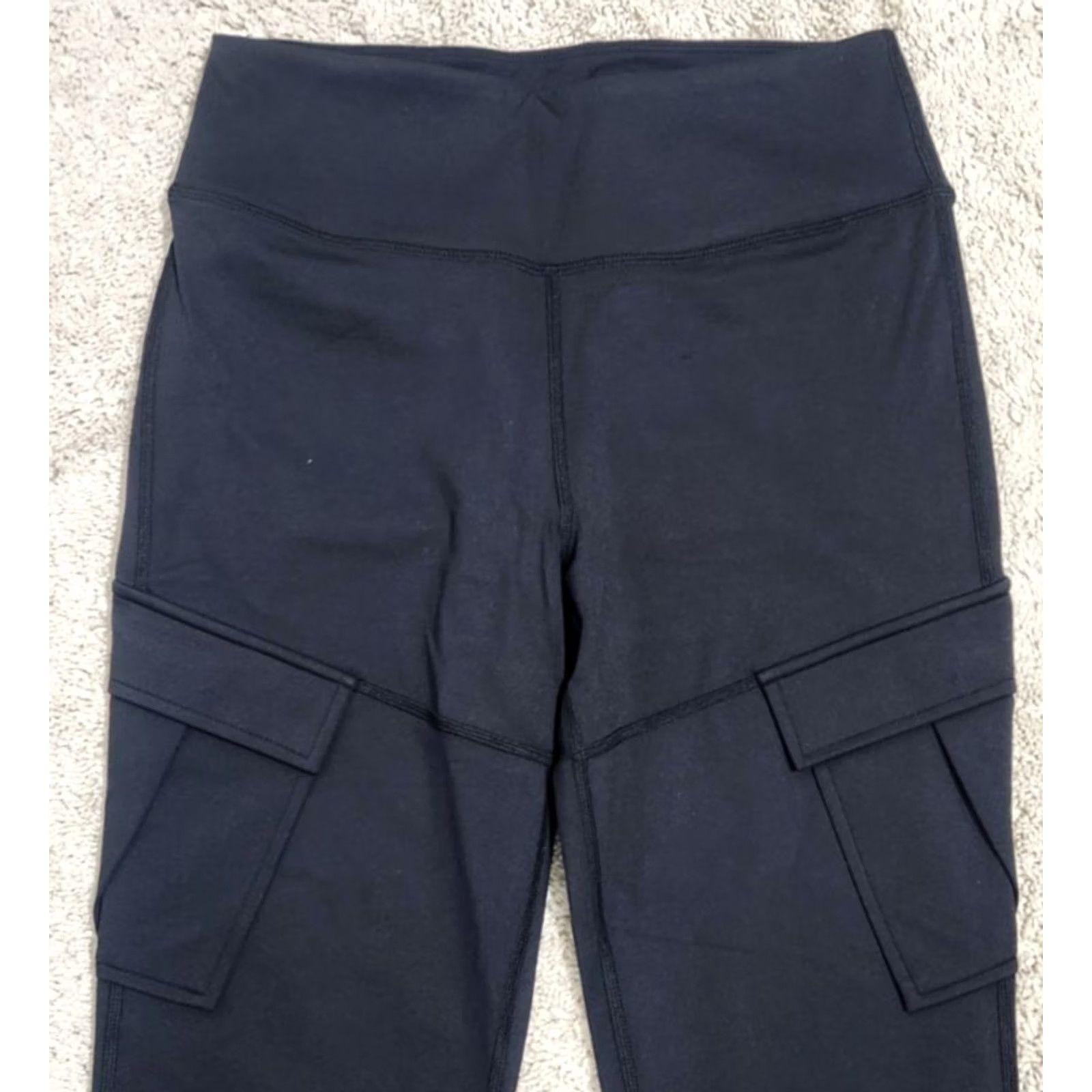 Vintage Halara Womens M Leggings Full Length Pockets Pull On Pants Elastic Waist Black Size 32" / US 10 / IT 46 - 3 Thumbnail