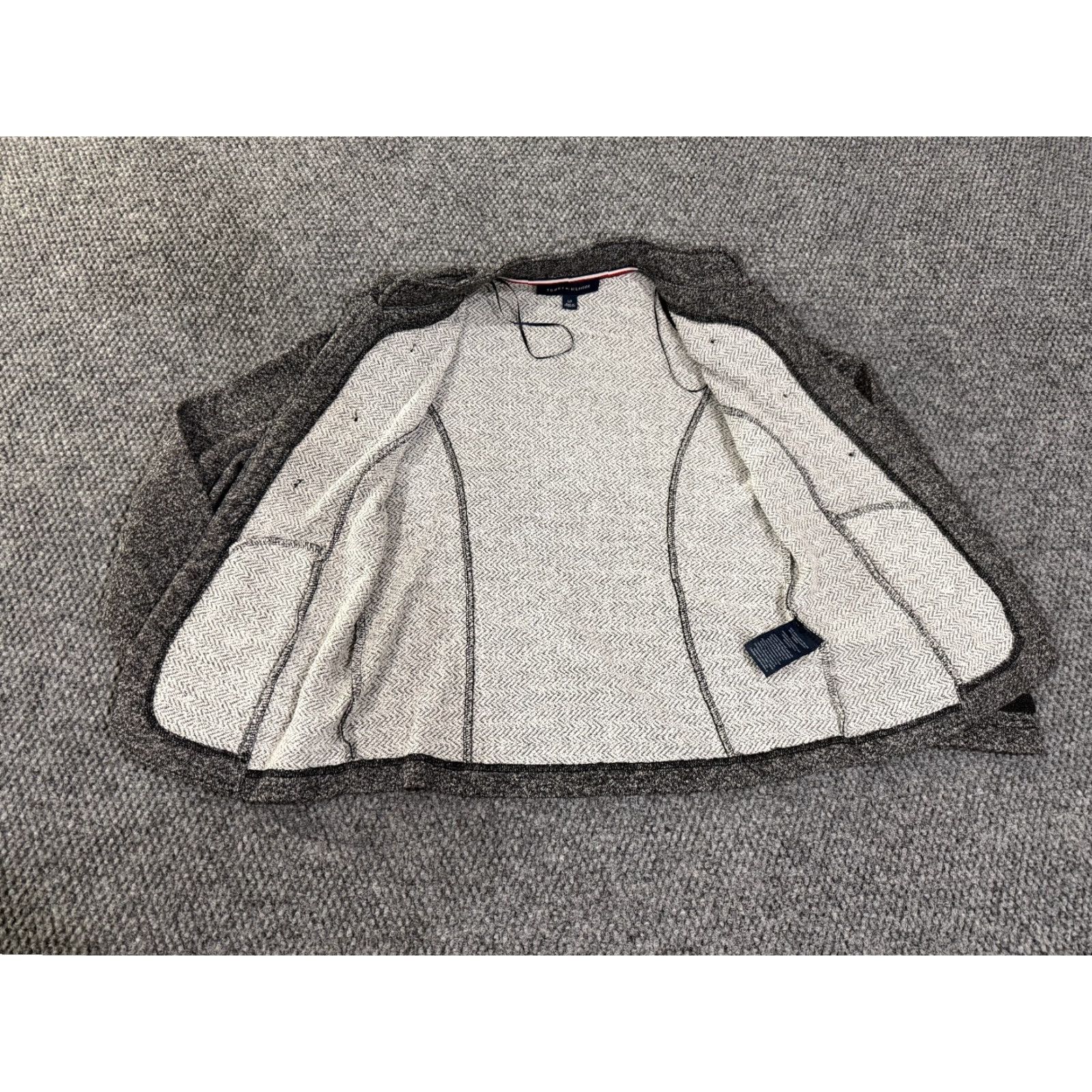 Tommy Hilfiger Tommy Hilfiger Jacket Womens Small Gray Button Front Knit Military Style Casual Size S / US 4 / IT 40 - 7 Thumbnail
