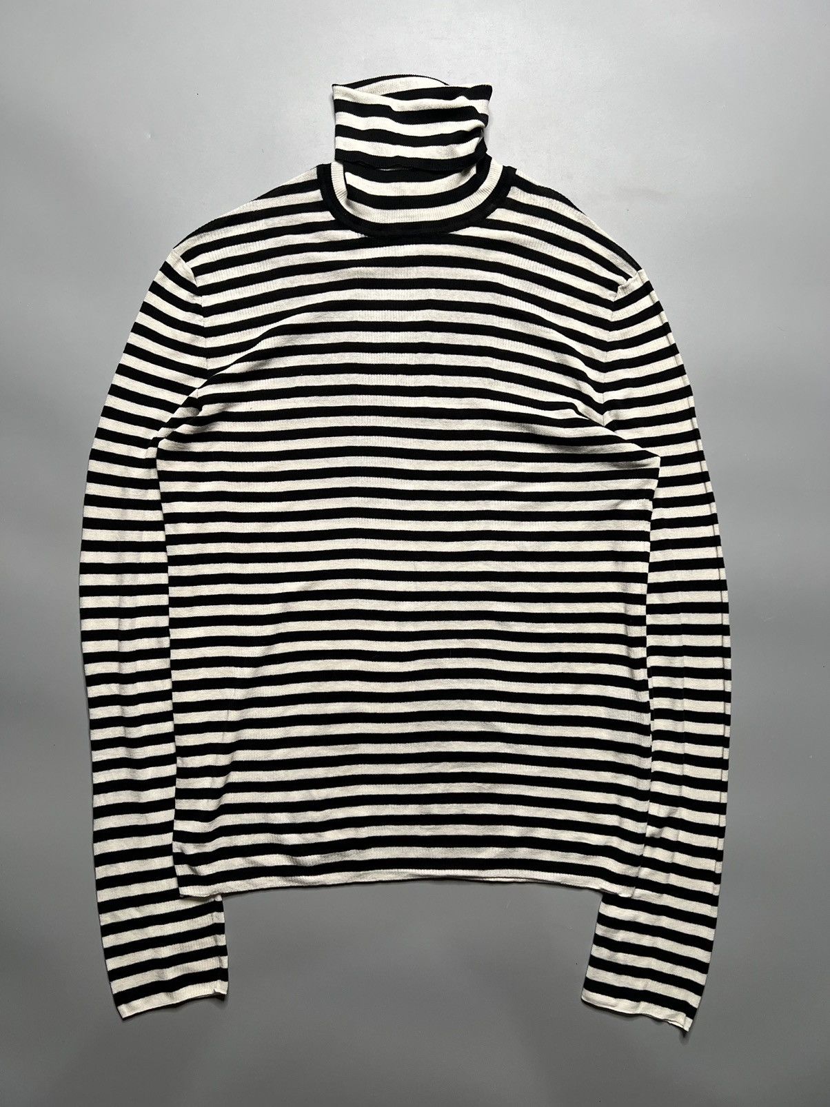 Saint Laurent Paris Saint Laurent 2019 Striped Turtle Neck Jumper Size US XL / EU 56 / 4 - 1 Thumbnail