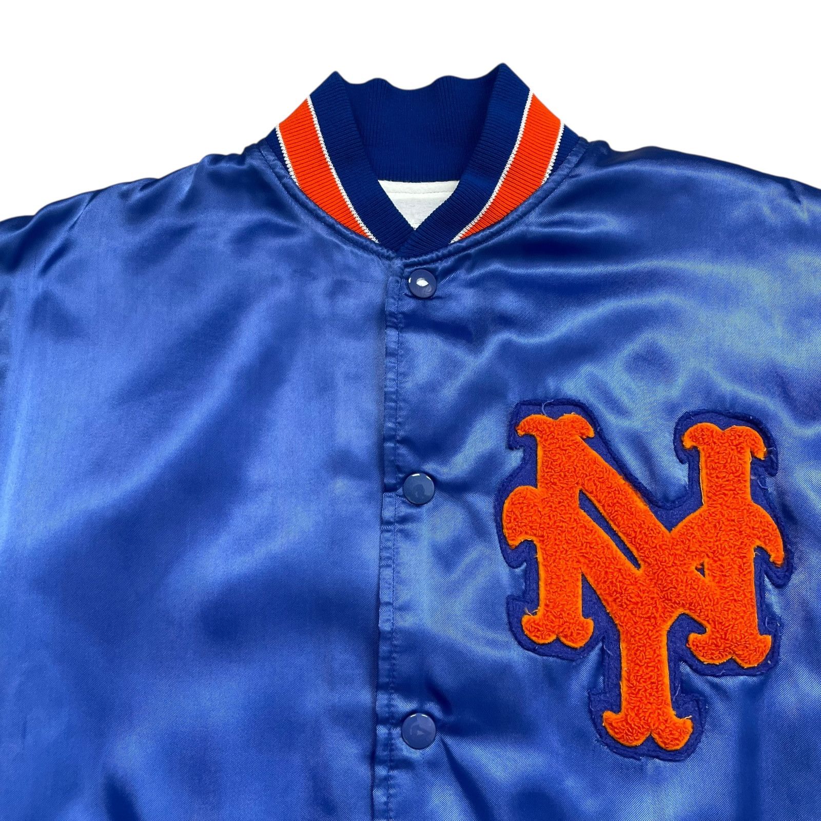 MLB VTG 90s NEW YORK METS FELCO SATIN BOMBER JACKET BLUE Sz S Size US S / EU 44-46 / 1 - 2 Thumbnail