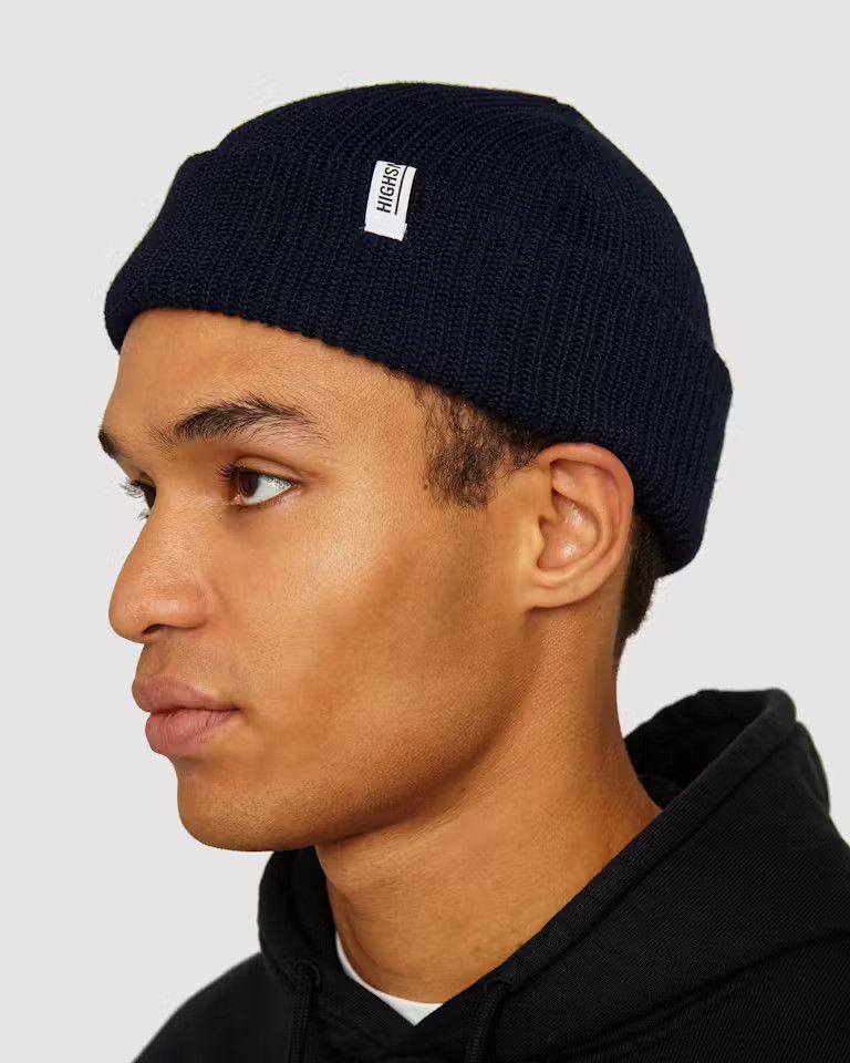 Highsnobiety HS Staples Beanie Navy Size ONE SIZE - 3 Thumbnail