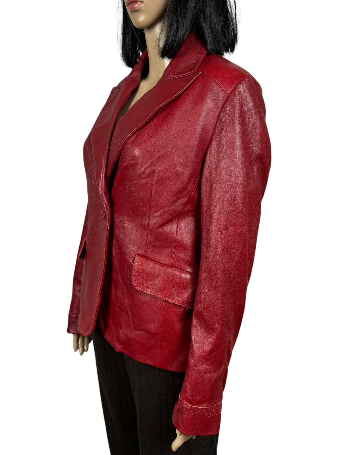 Other Proudfood Real Leather Blazer Jacket Perforated Trim size S Size S / US 4 / IT 40 - 6 Thumbnail