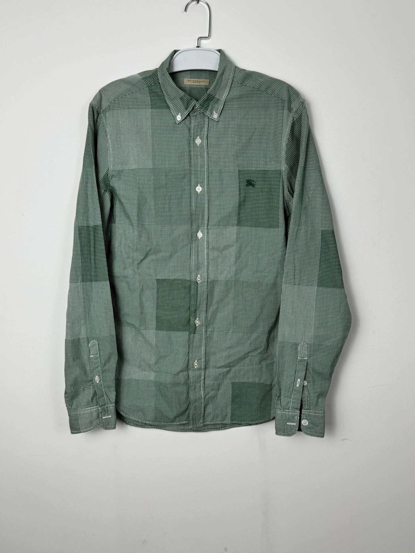Burberry Green Check Cotton Shirt