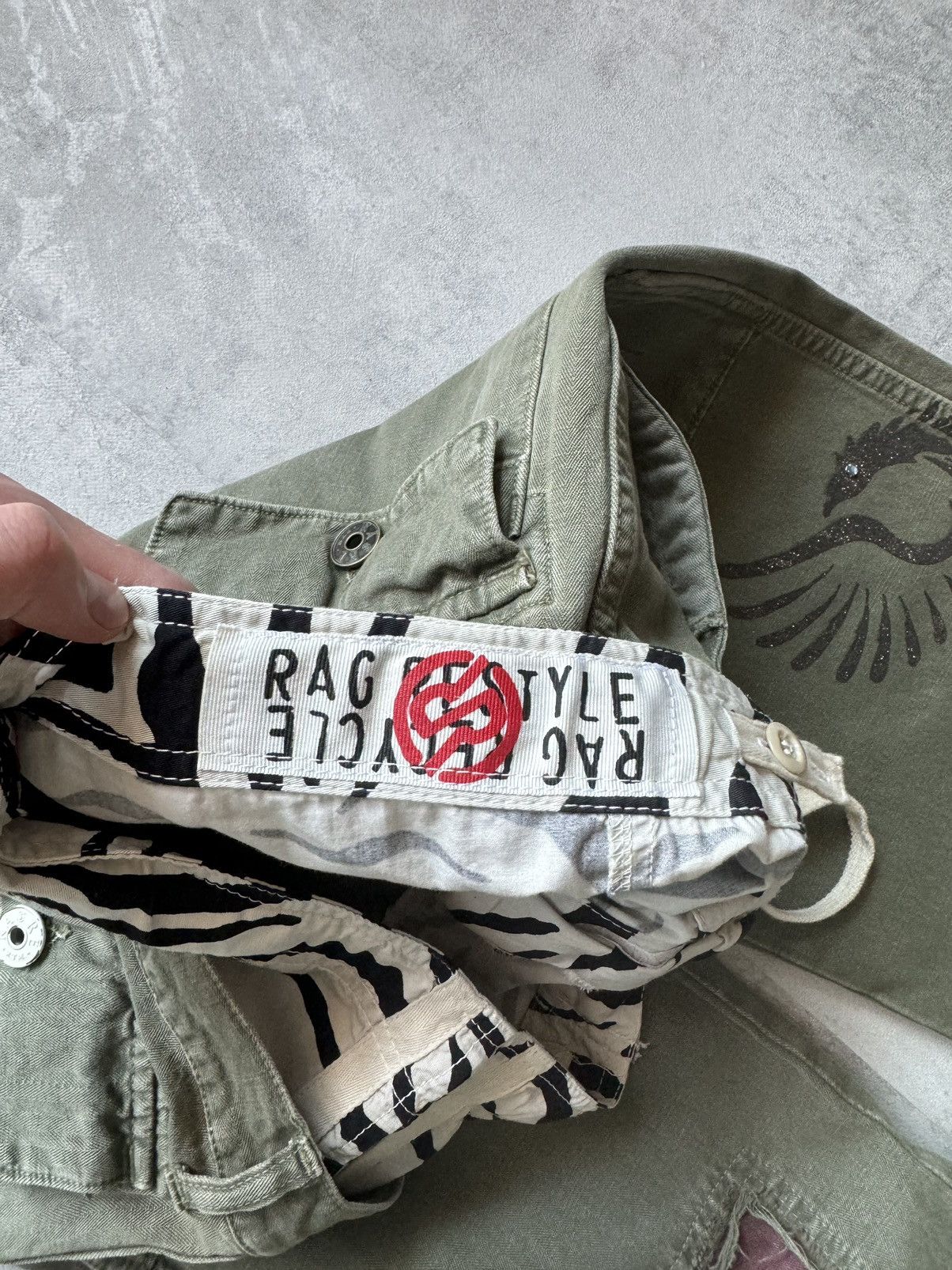 Japanese Brand Rag Restyle Fatigue Pants Double Waist REGRESTYLE Size 26" / US 2 / IT 38 - 8 Thumbnail