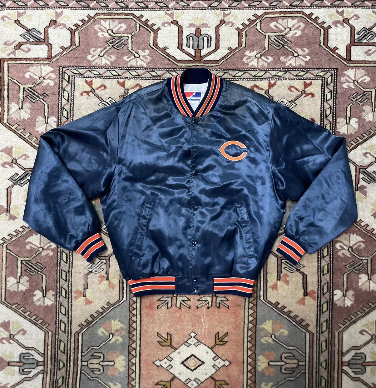 Vintage 1990s MLB Chicago Cubs selling Starter Satin Bomber Jacket