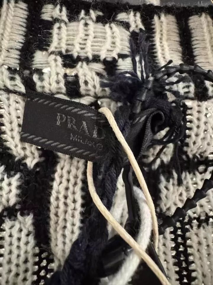 Prada Prada Black and White Triangular Cardigan shirt 2504-Nextar Size US L / EU 52-54 / 3 - 3 Thumbnail