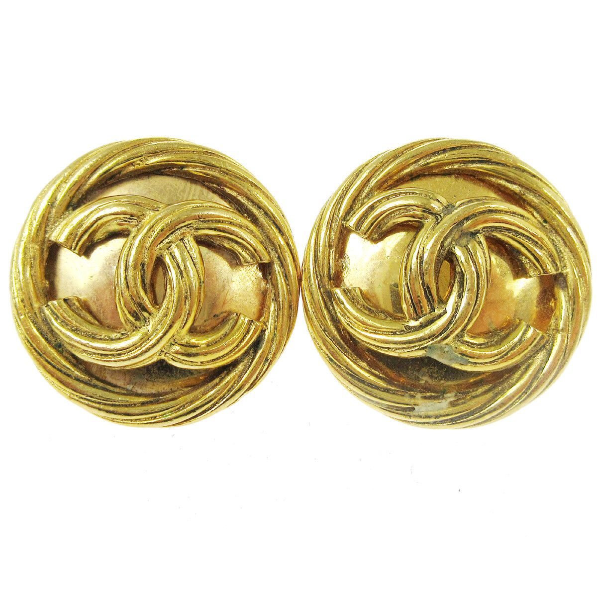 Chanel Chanel CC Button Clip-On Earrings Metal Size ONE SIZE - 1 Thumbnail