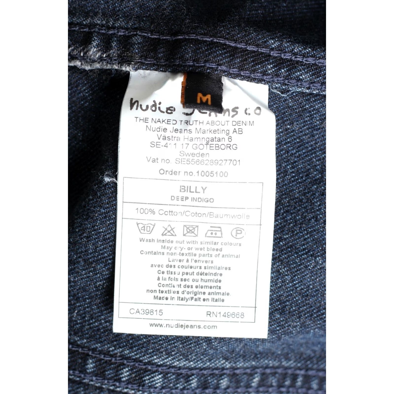 Nudie Jeans NUDIE JEANS Billy Deep Indigo Denim Jacket Men M Made in ITALY Jacket Size US 31 - 7 Thumbnail