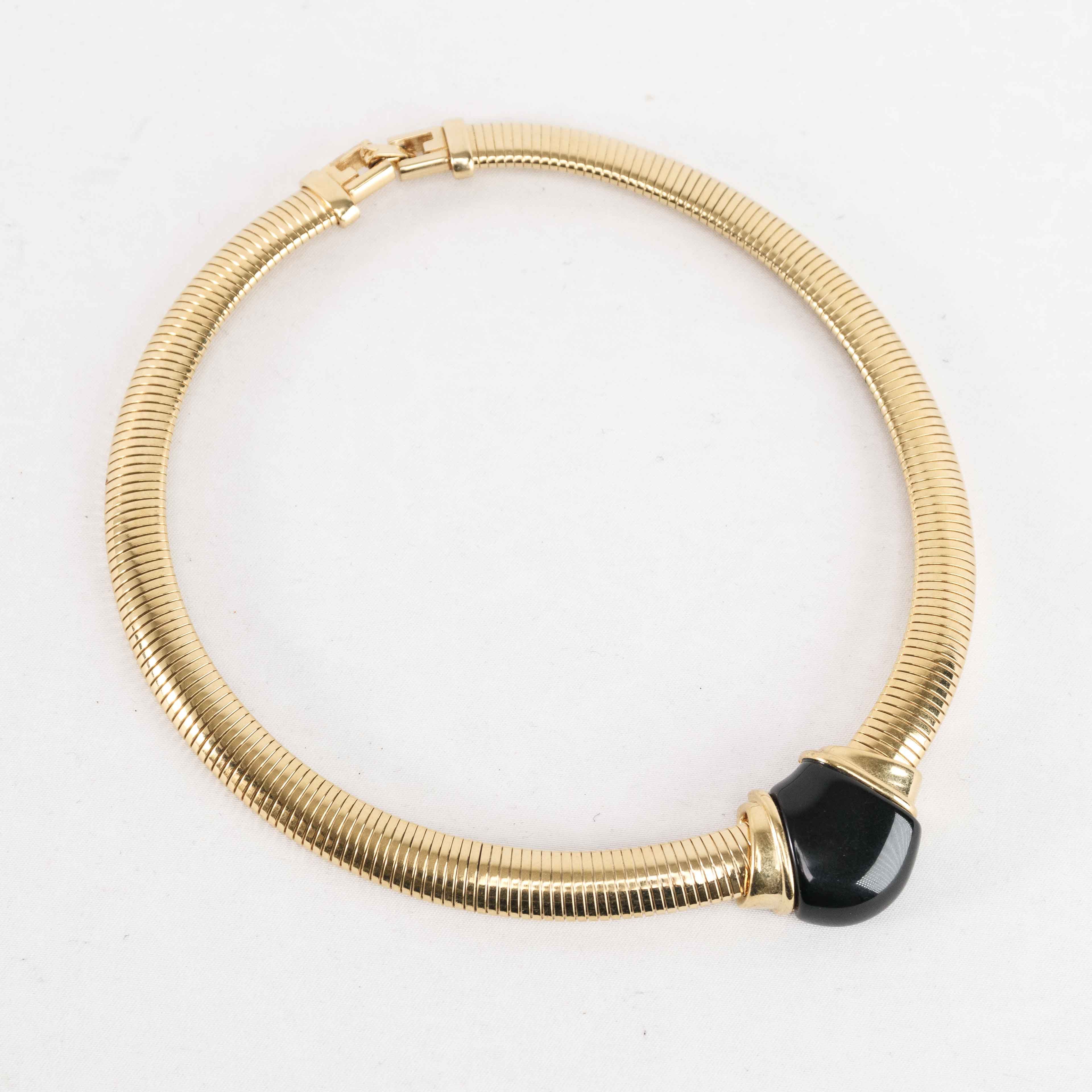 Givenchy Givenchy Vintage Gold-Tone Tubular Collar Necklace Size ONE SIZE - 2 Thumbnail