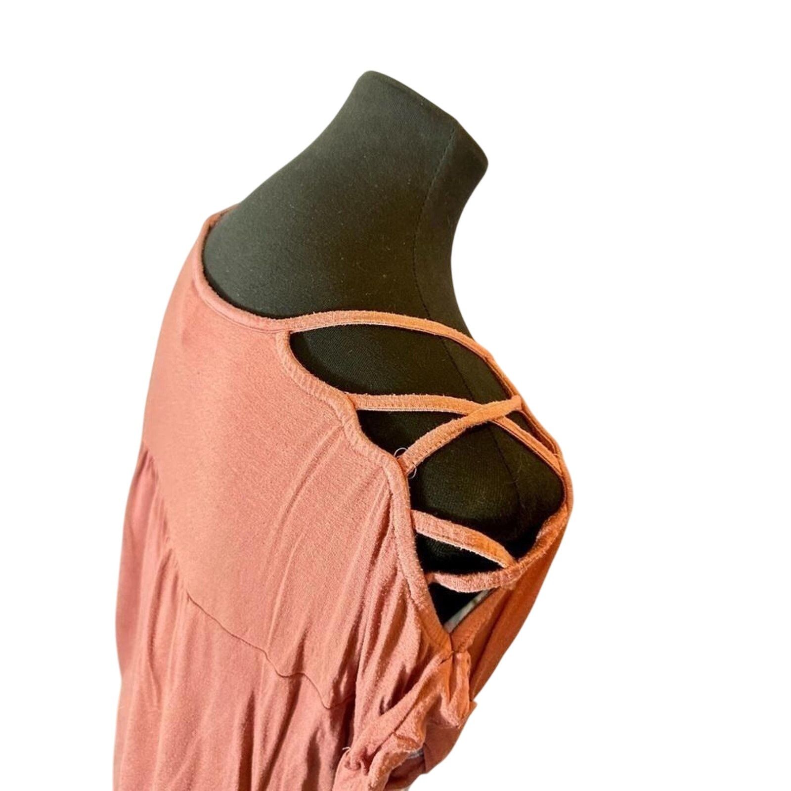Designer Self Esteem Floral Striped Tunic with Lace Pocket Size M / US 6-8 / IT 42-44 - 5 Thumbnail