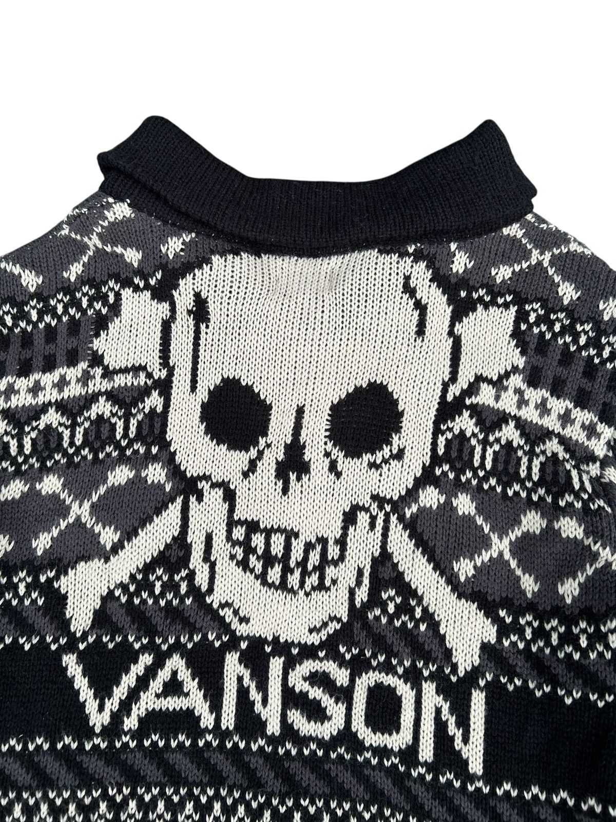 Vanson Leathers Vintage Vanson Skull Knit Sweater Zipper Size US L / EU 52-54 / 3 - 10 Thumbnail
