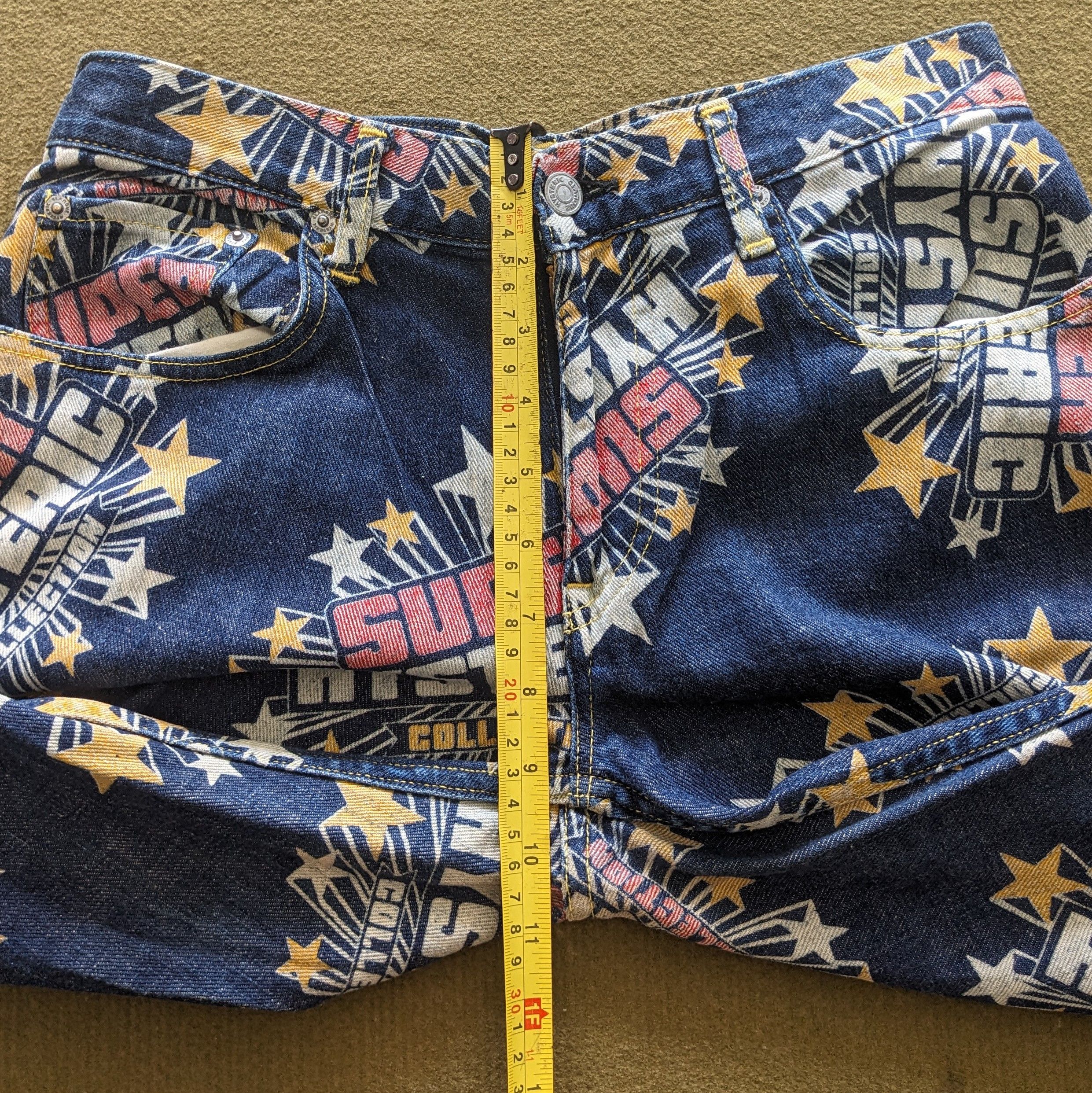 Hysteric Glamour Vintage HYSTERIC GLAMOUR KINKY Overprinted Denim Jeans Size US 29 - 7 Thumbnail