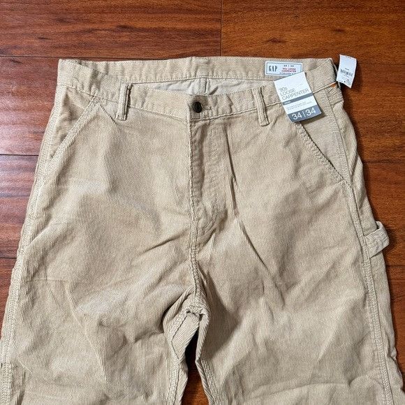 Gap NWT GAP Men's Beige Corduroy Carpenter Pants Sz 34x34 Size US 34 / EU 50 - 2 Thumbnail