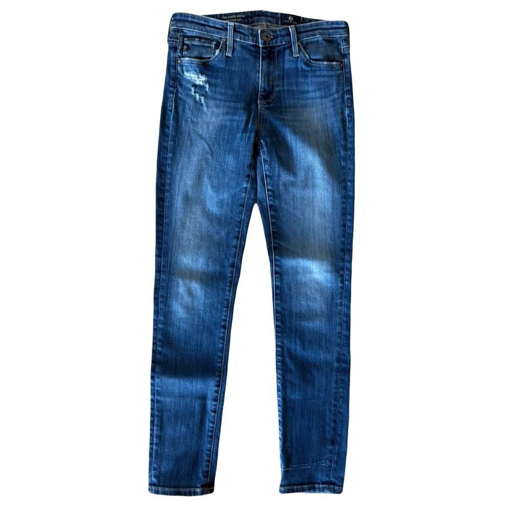 Designer AG Adriano Goldschmied Stevie Ankle Slim Straight Jeans 25 Size 25" / US 0 / IT 36 - 2 Thumbnail