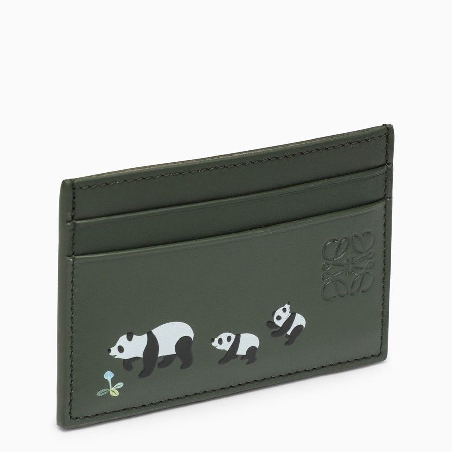 image of Loewe O1D2Blof01223 Card Case In Green, Women's