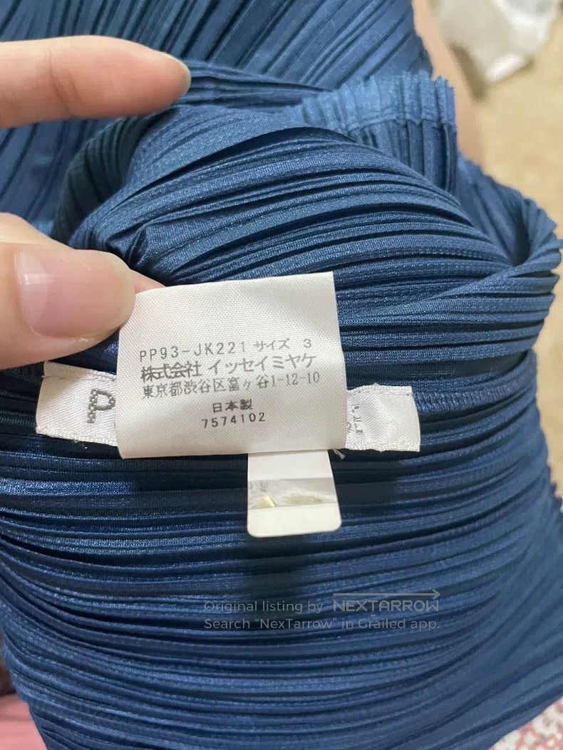 Issey Miyake Issey Miyake Long Sleeve Peacock Blue Top Size L / US 10 / IT 46 - 3 Thumbnail