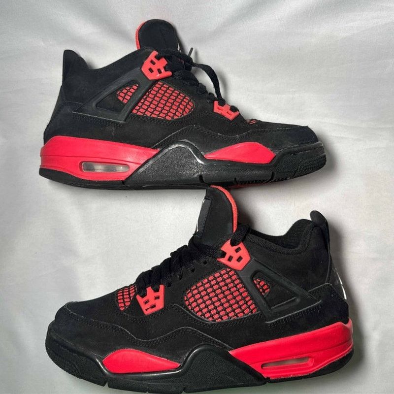Jordan Brand × Nike Size 7 - Nike Air Jordan 4 Retro GS Red Thunder Men's Shoes Size US 7 / EU 40 - 2 Thumbnail