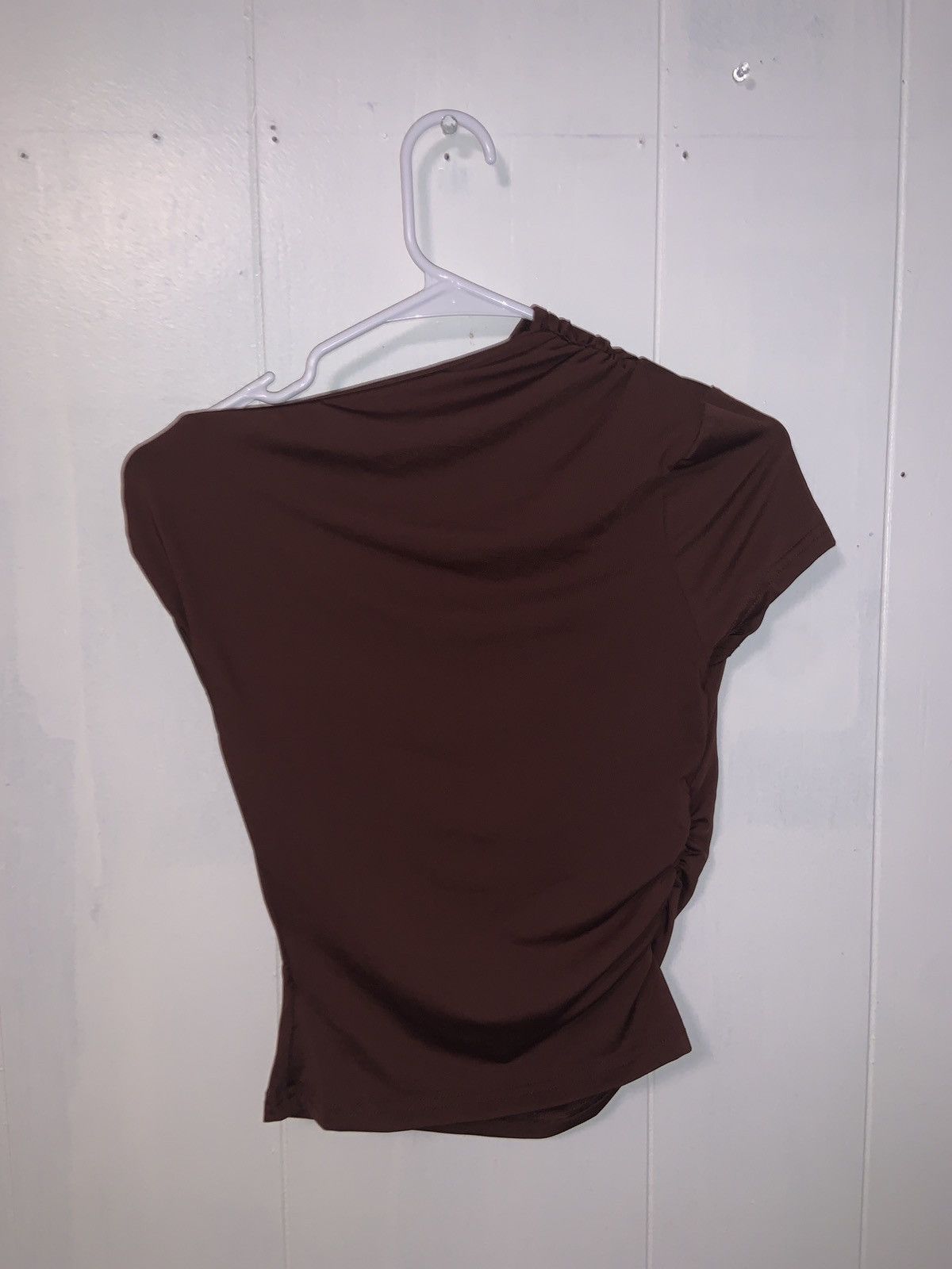 Shein Womens - Drape Off The Shoulder Top - Size XS Size XS / US 0-2 / IT 36-38 - 5 Thumbnail