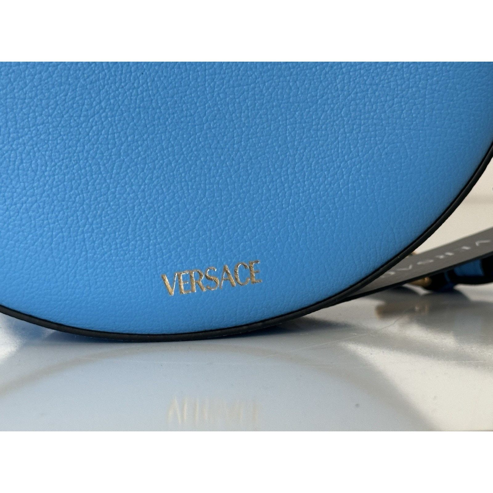 Versace Versace Medusa Head Leather Round Blue Crossbody Bag 1021602 Size ONE SIZE - 6 Thumbnail