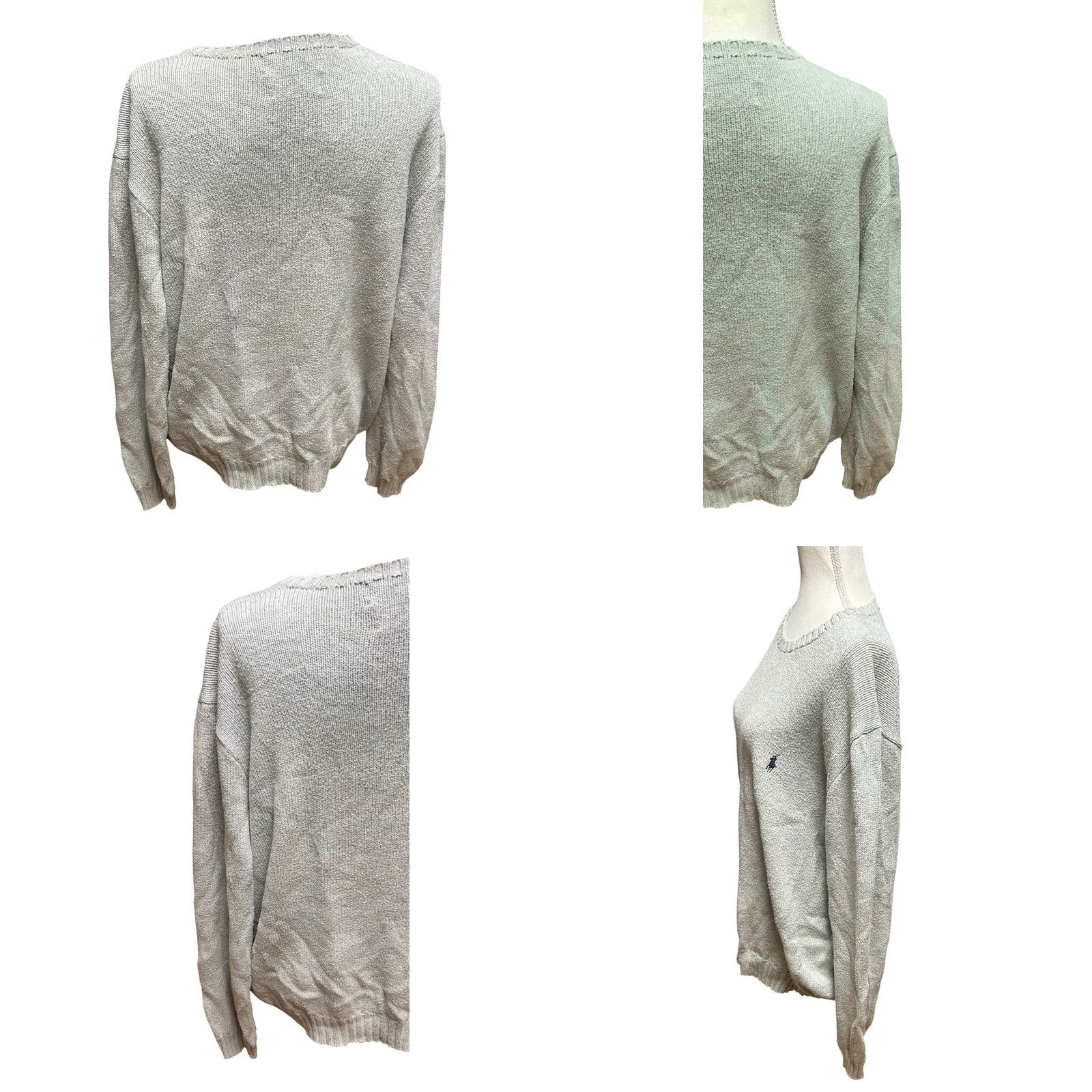 Ralph Lauren Polo Ralph Lauren Women's Light Gray Knitted Sweater XL Long Sleeve Pullover Size XL / US 12-14 / IT 48-50 - 9 Thumbnail