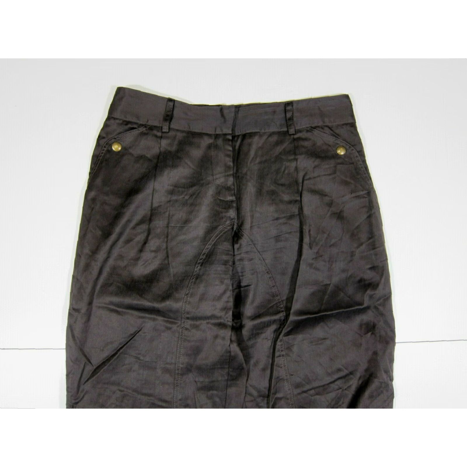 Vintage Daughters Of The Liberation Rayon Brown High Rise Capri Cropped Pant Size 4 Size 27" / US 4 / IT 40 - 5 Thumbnail