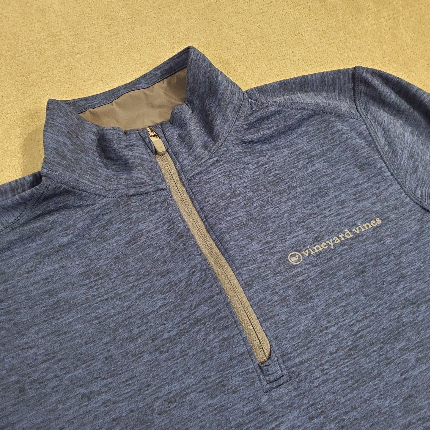 Vineyard Vines Vineyard Vines Sankaty Quarter Zip Pullover Mens Medium Blue Jacket Sweater Golf Size US M / EU 48-50 / 2 - 2 Thumbnail
