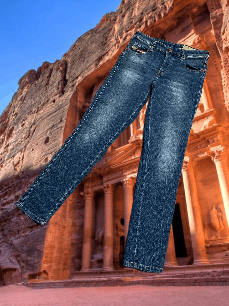 Diesel blue jeans pants DIESEL BABHILA Y2K slim-skinny vintage Size 26" / US 2 / IT 38 - 1 Thumbnail