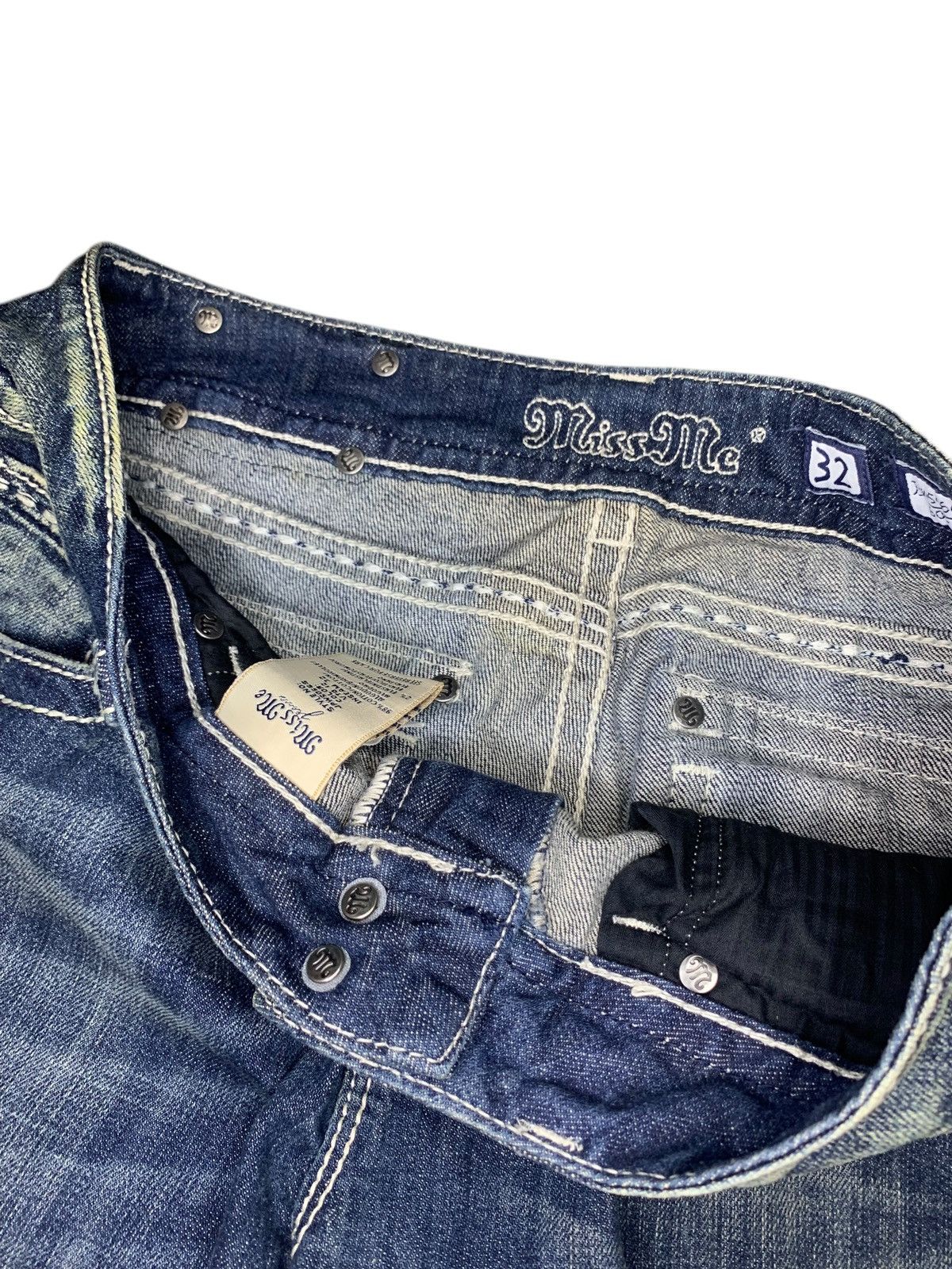 GOSTAR DE FUGA × Hysteric Glamour × Tornado Mart 2000s Missme contrast stitch mud wash flare jeans Size US 32 / EU 48 - 14 Thumbnail