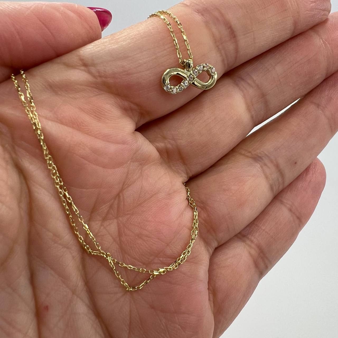 Other New Elegant 14K Solid Gold Necklace – Infinity Pendant 1.6g Size ONE SIZE - 1 Thumbnail