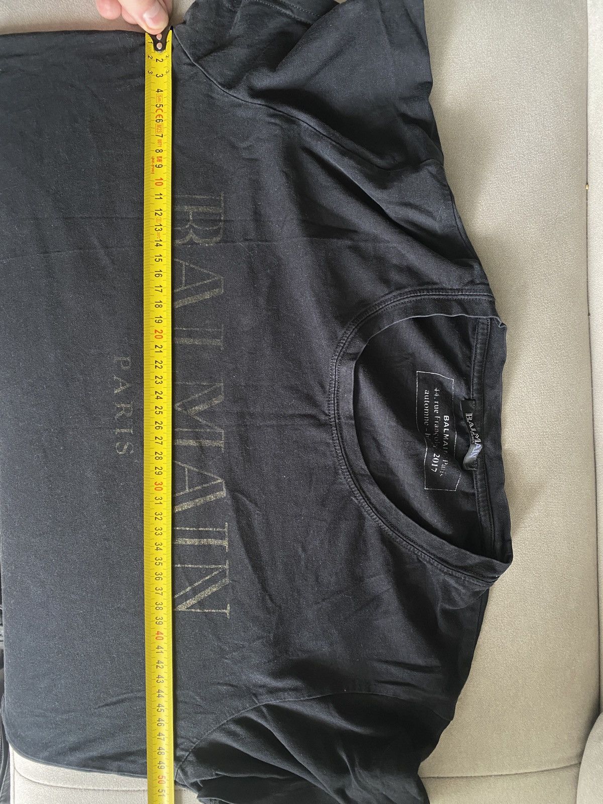 Balmain Luxury Balmain Paris big logo tee Size US M / EU 48-50 / 2 - 7 Thumbnail