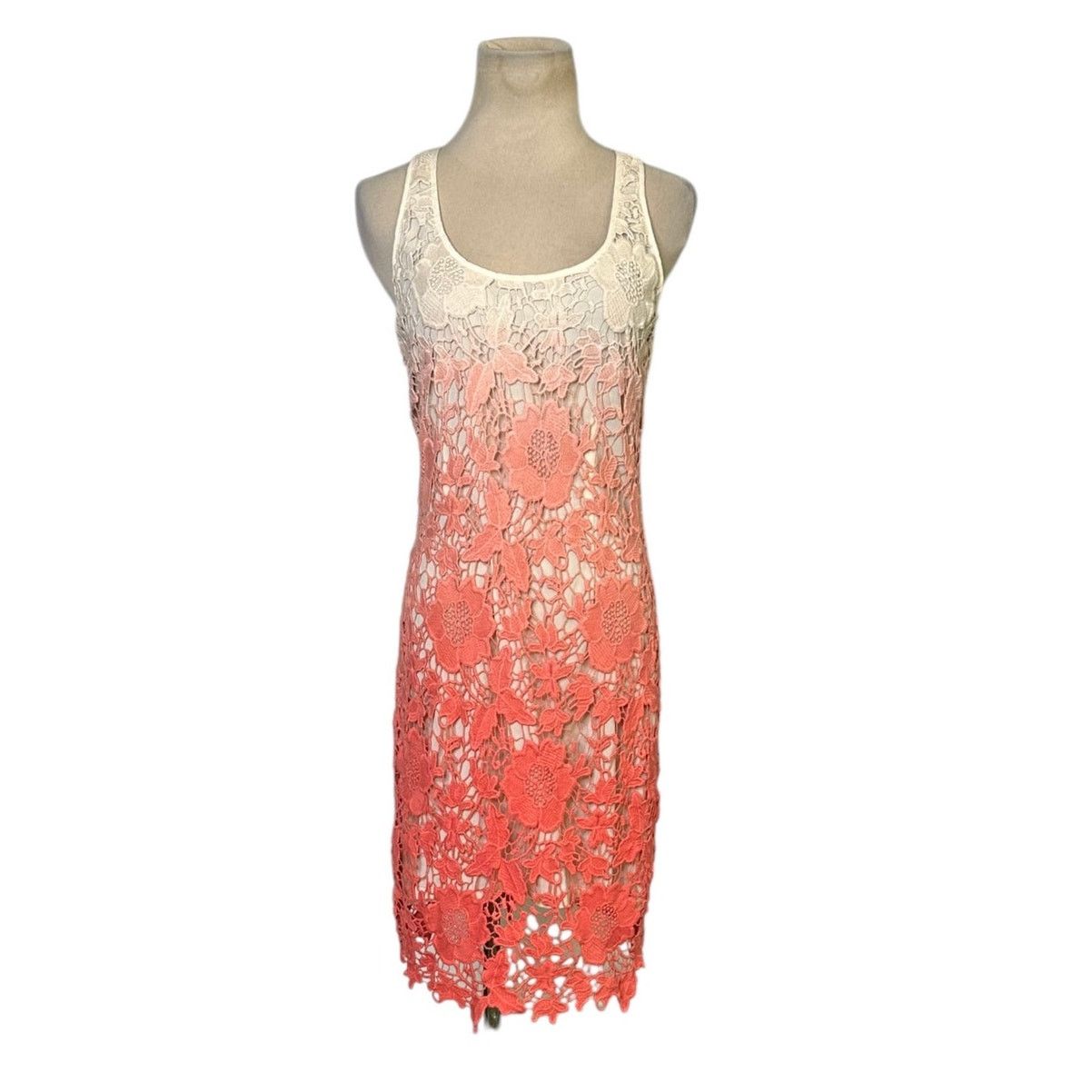 Buffalo David Bitton Buffalo cream melon ombre eyelet mini dress size Small Size S / US 4 / IT 40 - 1 Thumbnail