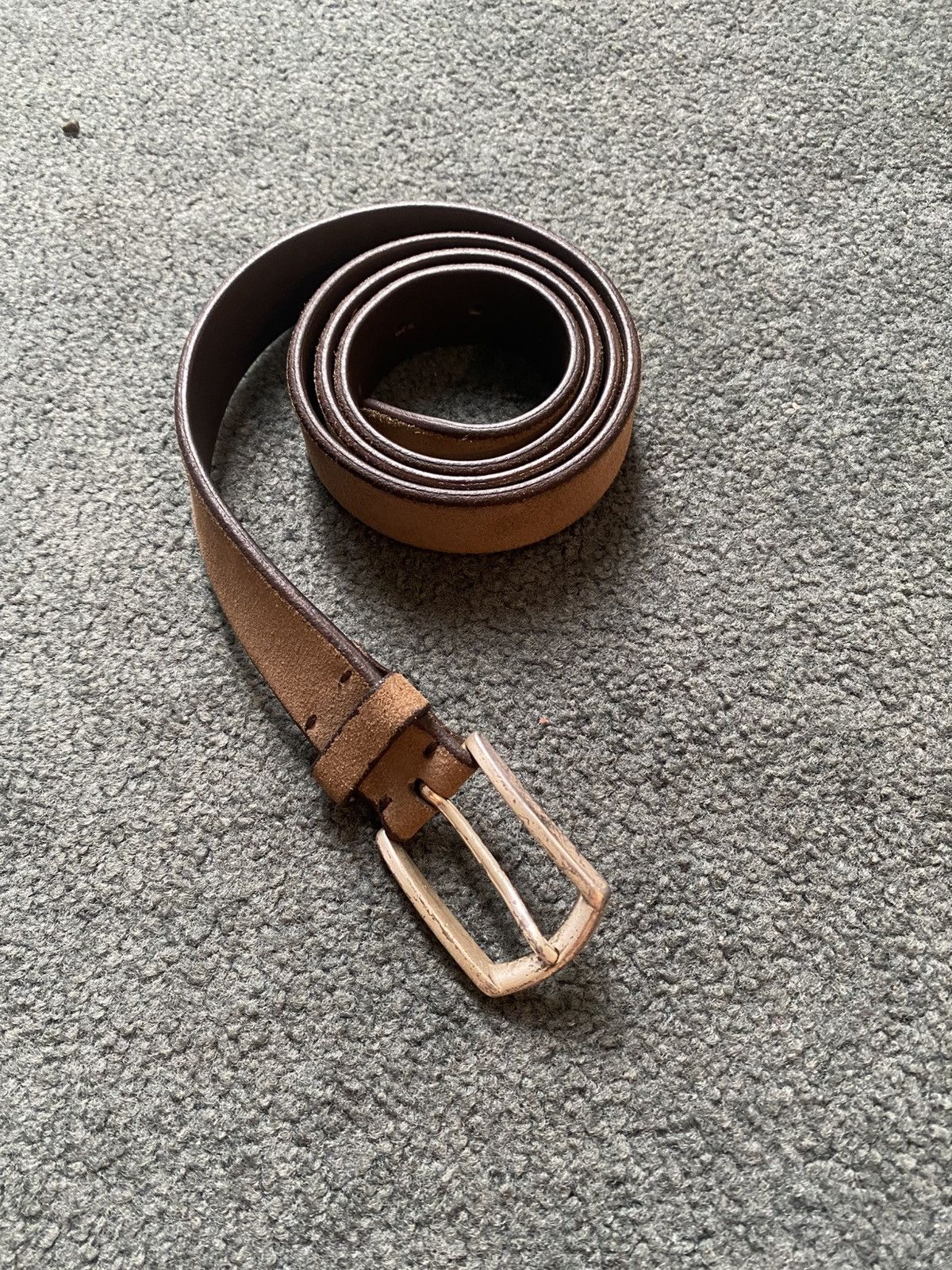 Designer × Ermenegildo Zegna ERMENEGILDO ZEGNA LEATHER BELT Size 38 - 1 Thumbnail