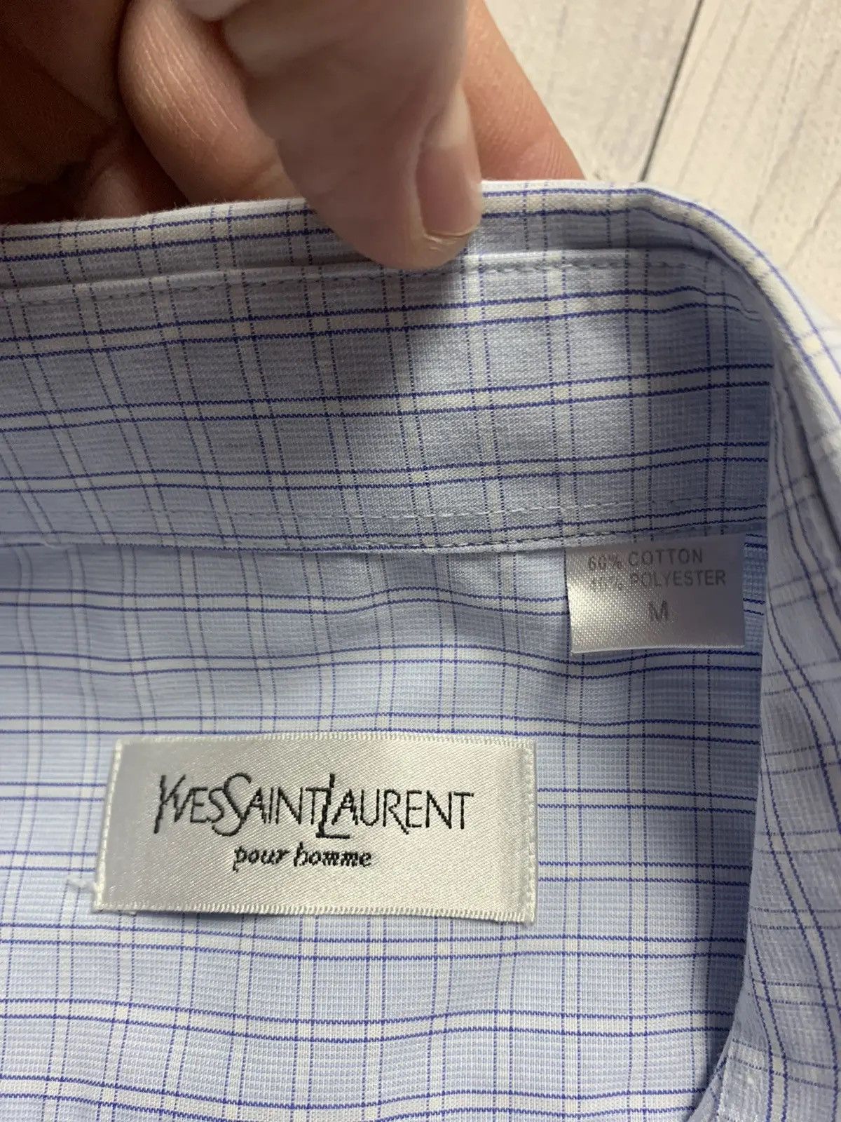 Vintage × Yves Saint Laurent Vintage Yves Saint Laurent plaid shirt light blue size M Size US M / EU 48-50 / 2 - 4 Thumbnail
