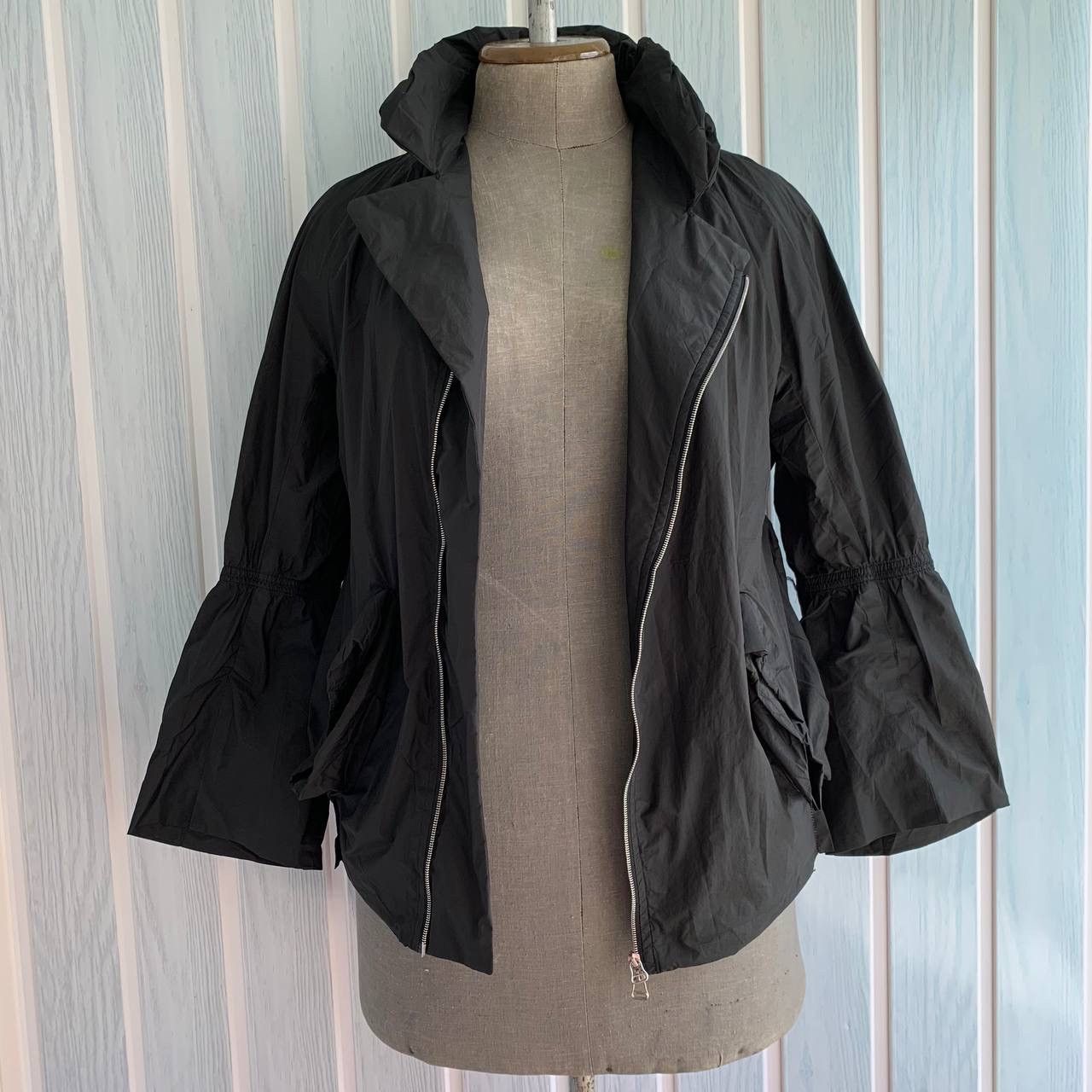 Designer × Marithe + Francois Girbaud Vintage Marithe Francois Girbaud Black Geometric Zip Jacket Size M / US 6-8 / IT 42-44 - 3 Thumbnail
