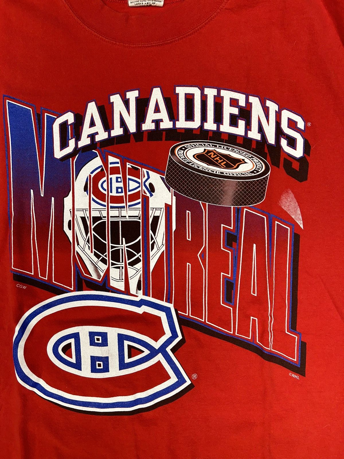 NHL Crazy Vintage 90s Essential Montreal Canadiens Red NHL Shirt Size US L / EU 52-54 / 3 - 2 Thumbnail