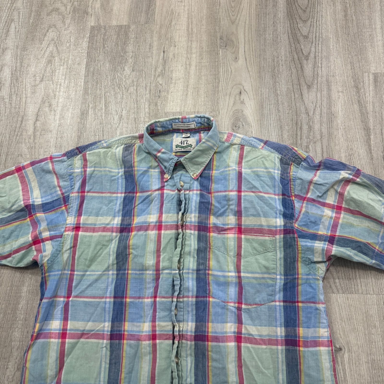 Vintage Vintage Van Heusen Short Sleeve Button Shirt Medium 90s Size US M / EU 48-50 / 2 - 2 Thumbnail