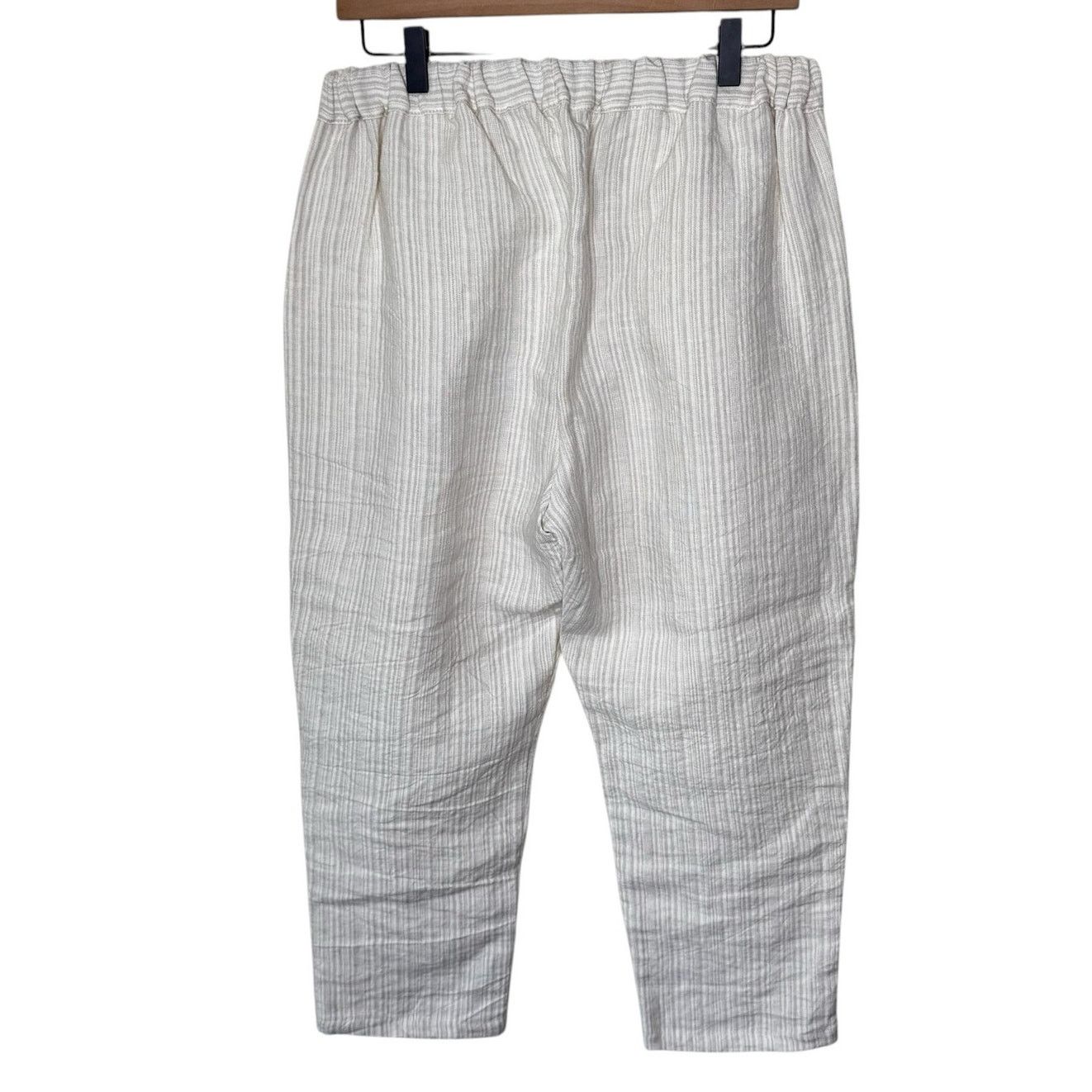 Other MOSKIDDOS 100% Linen Pull On Front Pleated Relaxed Fit Pants Size 30" / US 8 / IT 44 - 2 Thumbnail