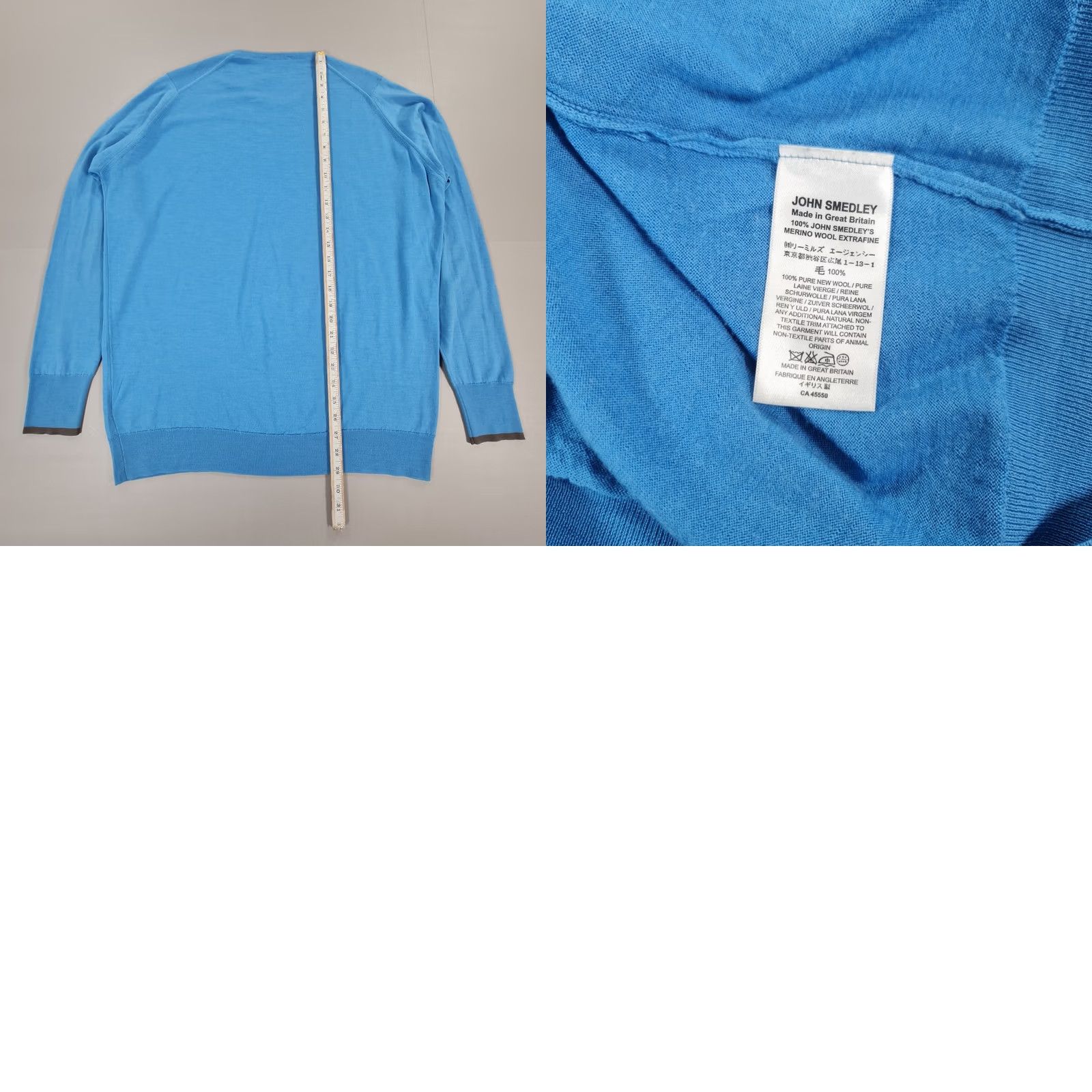 John Smedley John Smedley Jumper Blue XL 100% Wool Crew Neck Long Sleeve Pullover Mens Knit England Regular Slim? (Original says Regular) Size US XL / EU 56 / 4 - 8 Thumbnail