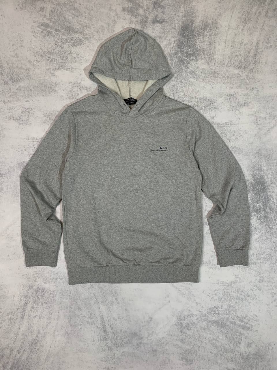 Pre-owned A P C Rue Madam Man Cotton Hoodie In Grey