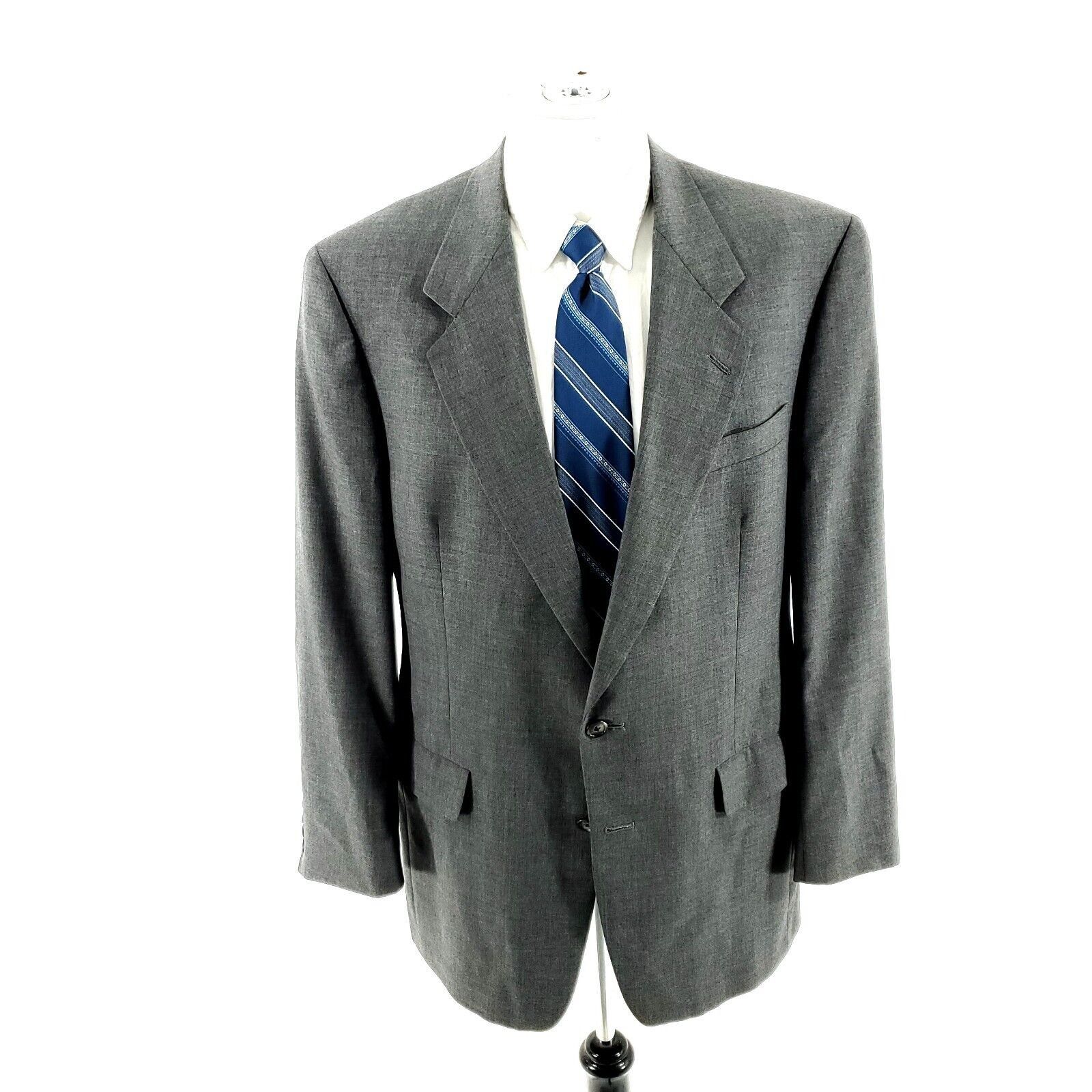 Hart Schaffner Marx Hart Schaffner Marx Worsted Wool Polyester 2 Button Blazer 4 Size 42L - 3 Thumbnail