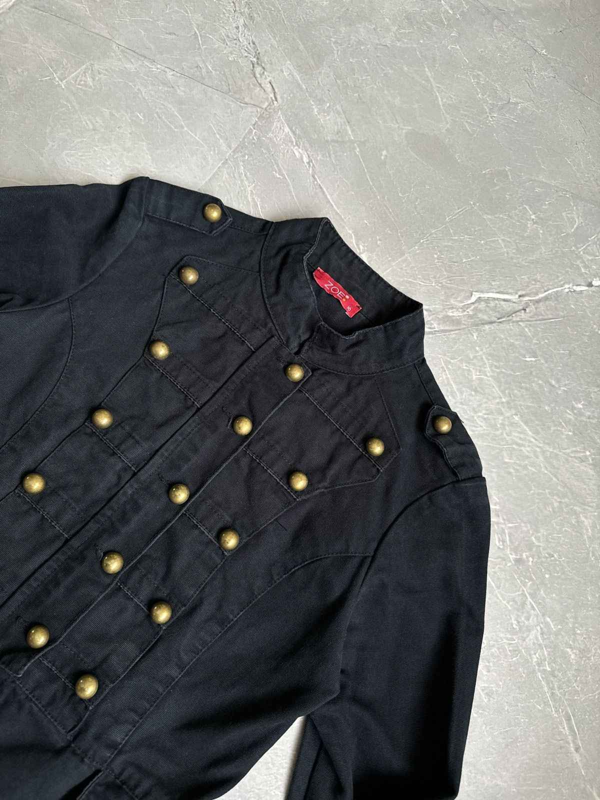 Hysteric Glamour 00s Napoleon Military Denim Blazer Jacket PPFM Balmain Vibe Size S / US 4 / IT 40 - 5 Thumbnail